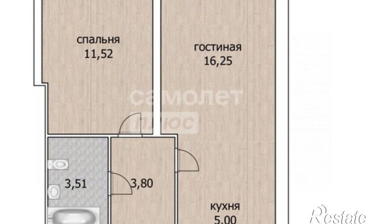 2-комн квартира ул Летчиков, 2 3,  д. 2 3,  к. 3
