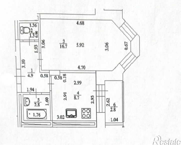 1-комн квартира улица Генерала Кусимова, 15,  д. 15