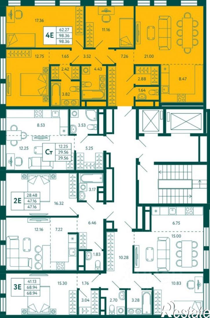3-комн квартира в новом доме ул Авроры, 18 1,  д. 18 1,  к. 1