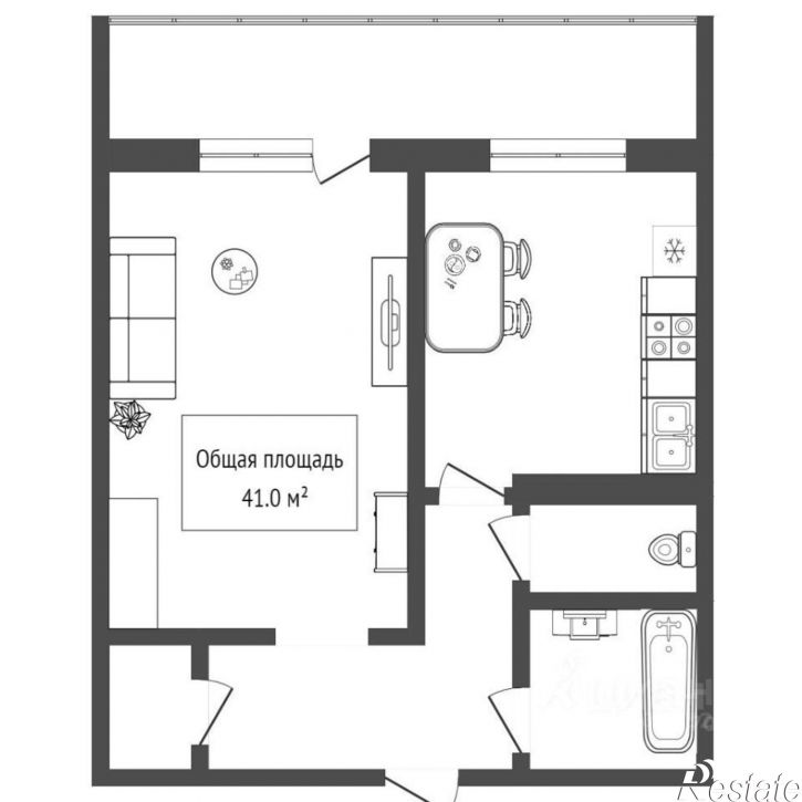 1-комн квартира улица Софьи Перовской, 29,  д. 29