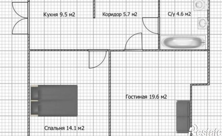 2-комн квартира улица Рудольфа Нуреева, 5,  д. 5
