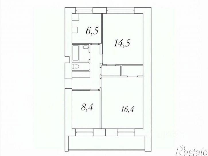3-комн квартира улица Братьев Кадомцевых, 11/1,  д. 11/1