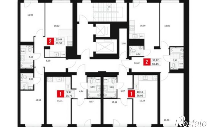 1-комн квартира в новом доме ул Менделеева, 9/2,  д. 9/2
