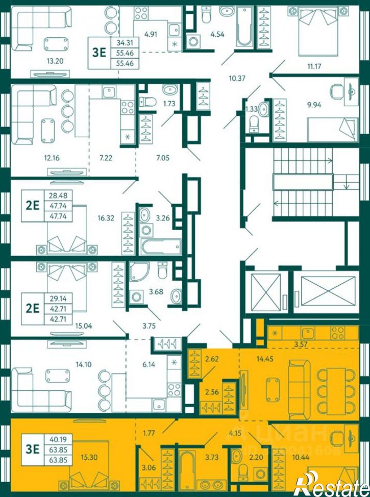 2-комн квартира в новом доме улица Авроры, 18/1,  д. 18/1