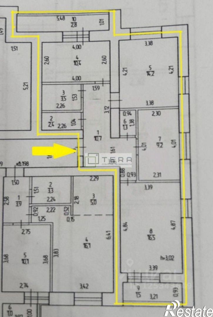 3-комн квартира ул Ярмарочная, 15,  д. 15