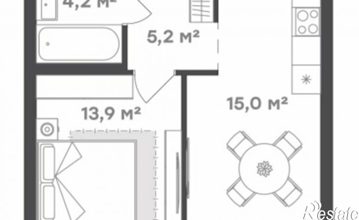 1-комн квартира ул Менделеева, 175Б 2,  д. 175Б 2,  к. 2