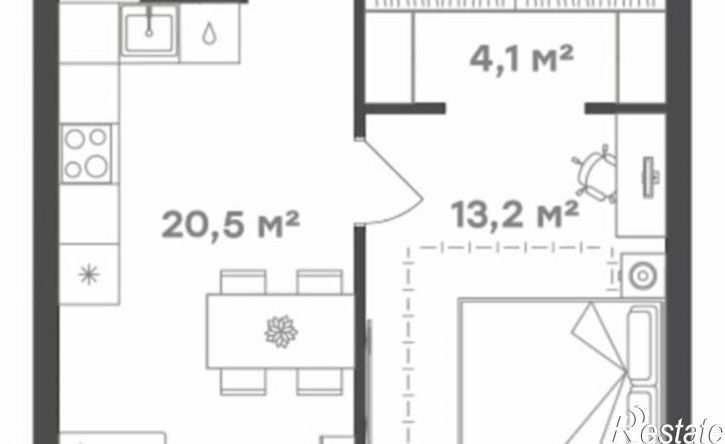 1-комн квартира ул Менделеева, 175Б 2,  д. 175Б 2,  к. 2