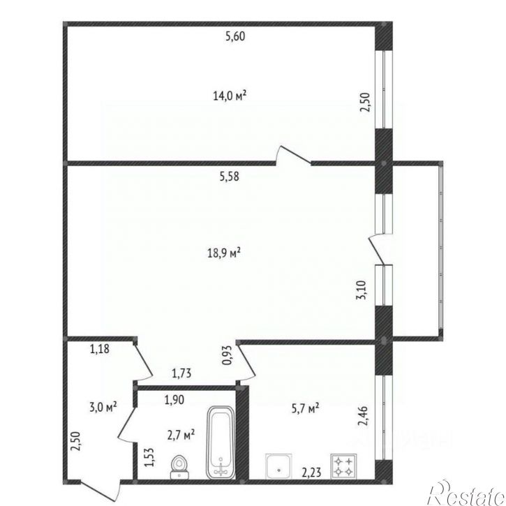2-комн квартира ул Айская, 69/1,  д. 69/1