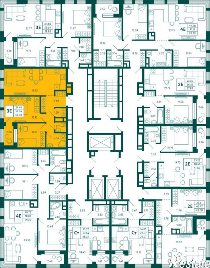2-комн квартира в новом доме ул Авроры, 18 1,  д. 18 1,  к. 1
