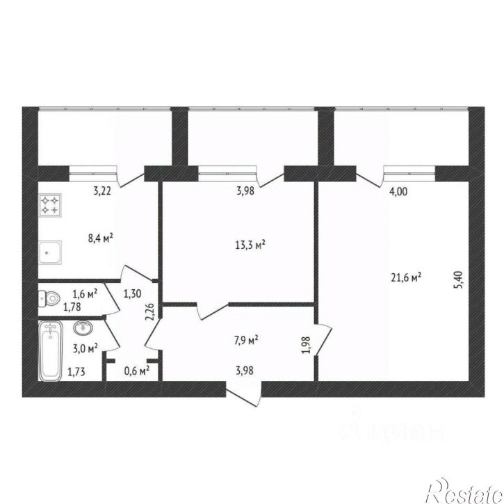 2-комн квартира ул Революционная, 167а,  д. 167а