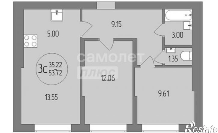 3-комн квартира ул Менделеева, 128,  д. 128