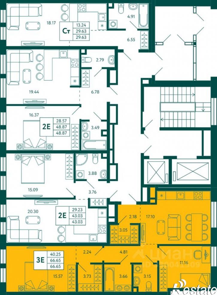 2-комн квартира в новом доме ул Авроры, 18/1,  д. 18/1