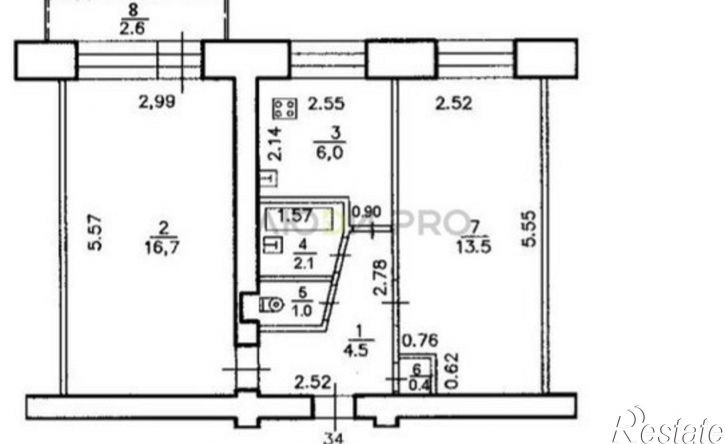 2-комн квартира ул Кирова, 43/1,  д. 43/1