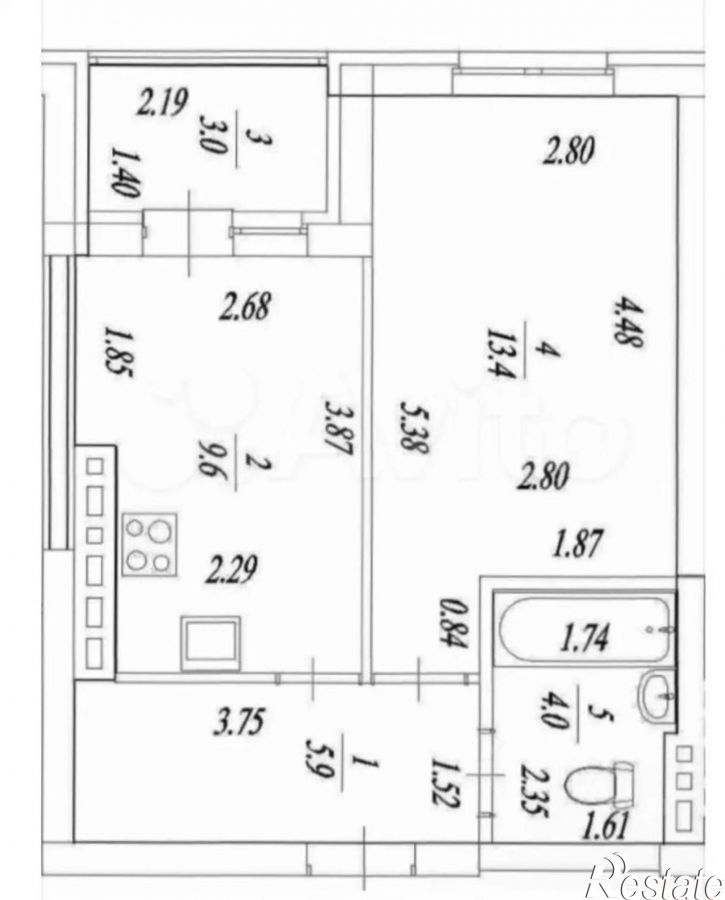 1-комн квартира улица Генерала Ишбулатова, 8/2,  д. 8/2