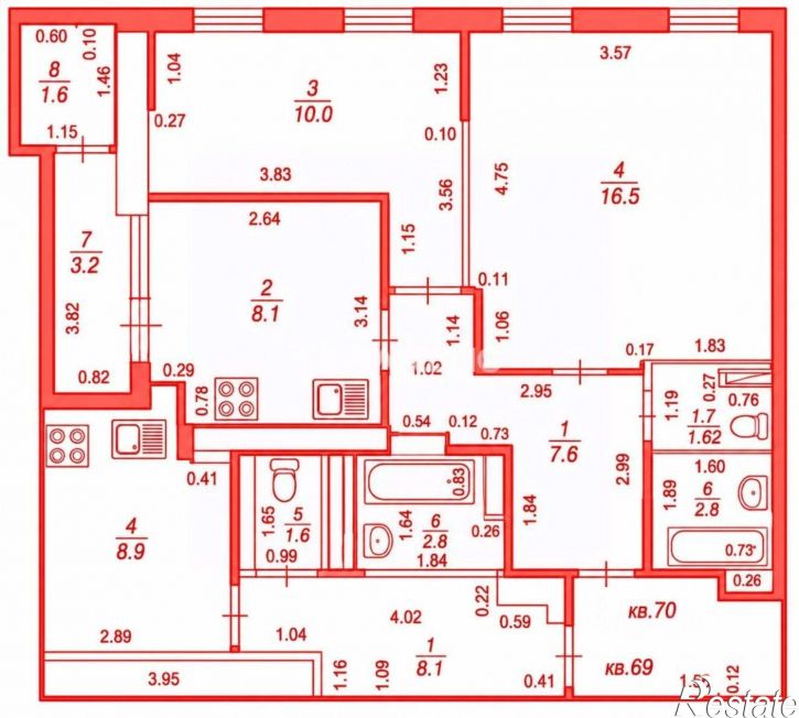 2-комн квартира наб Моторостроителей, 15А,  д. 15А