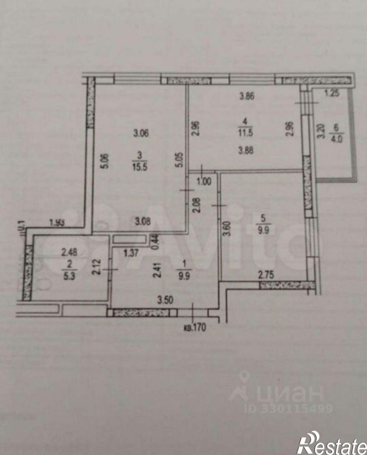 2-комн квартира ул Летчика Кобелева, 3/3,  д. 3/3