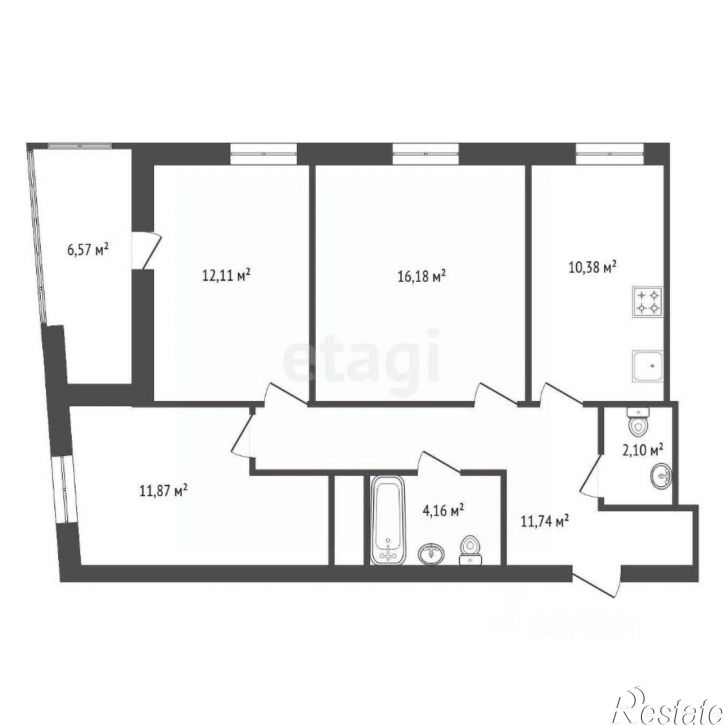 3-комн квартира Златоустовская улица, 20,  д. 20