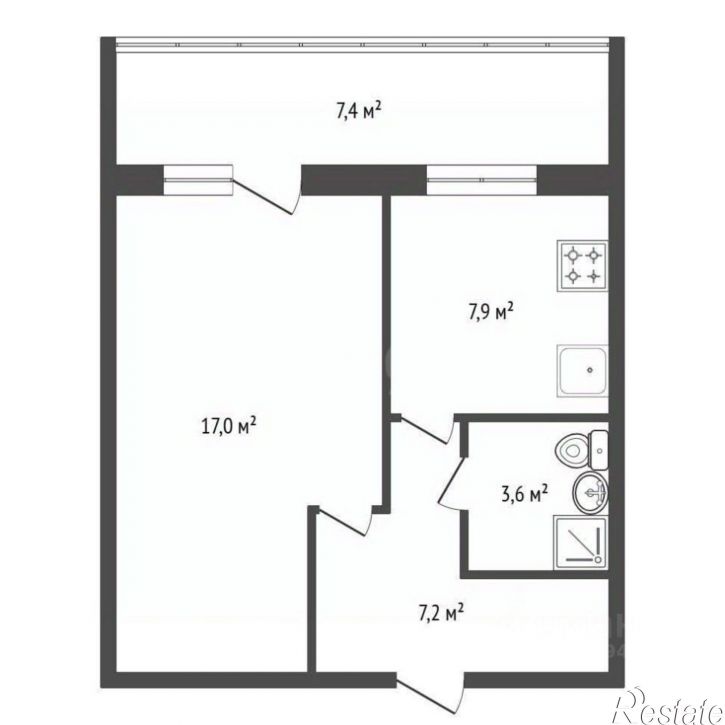 1-комн квартира улица Степана Кувыкина, 29,  д. 29