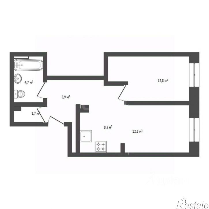 2-комн квартира улица Гали Ибрагимова, 5/1,  д. 5/1