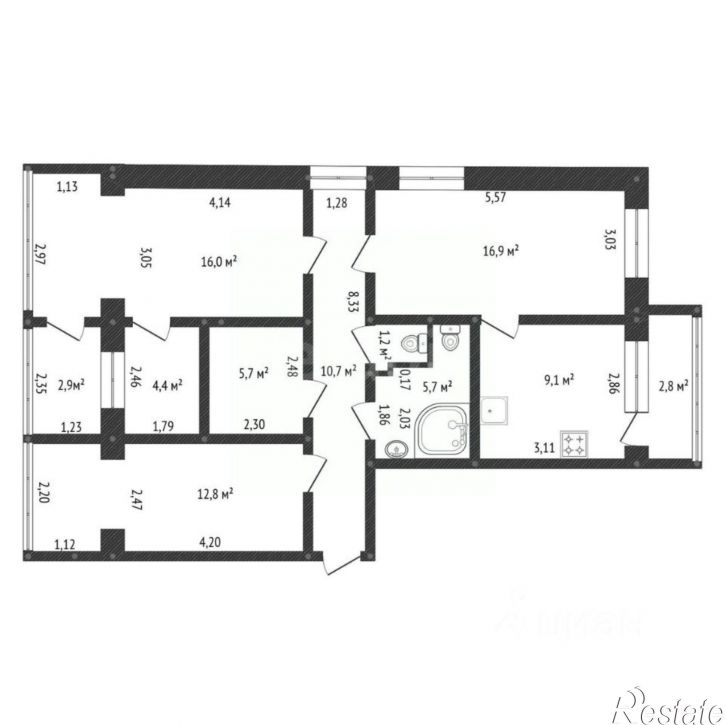 3-комн квартира ул Рихарда Зорге, 49,  д. 49