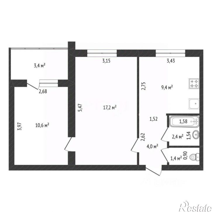 2-комн квартира Элеваторная улица, 3,  д. 3