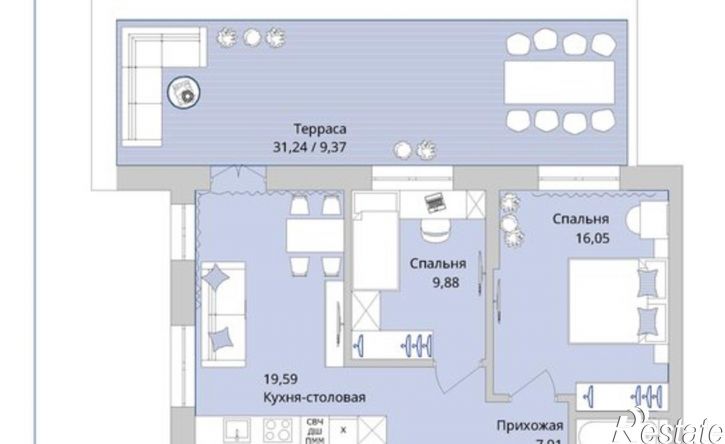 2-комн квартира в новом доме Сипайловская улица, 7А,  д. 7А