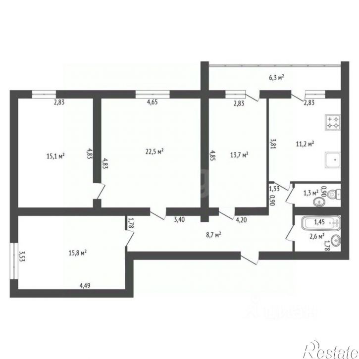 4-комн квартира ул Пушкина, 35/3,  д. 35/3