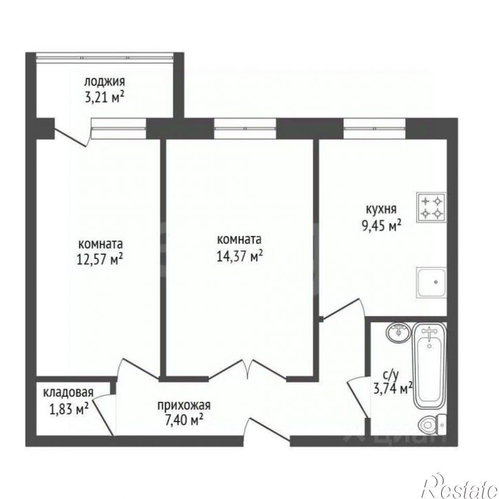 2-комн квартира ул Ахметова, 322а,  д. 322а