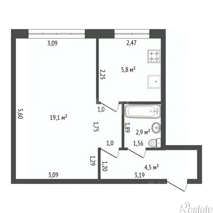 1-комн квартира улица Машиностроителей, 14/1,  д. 14/1