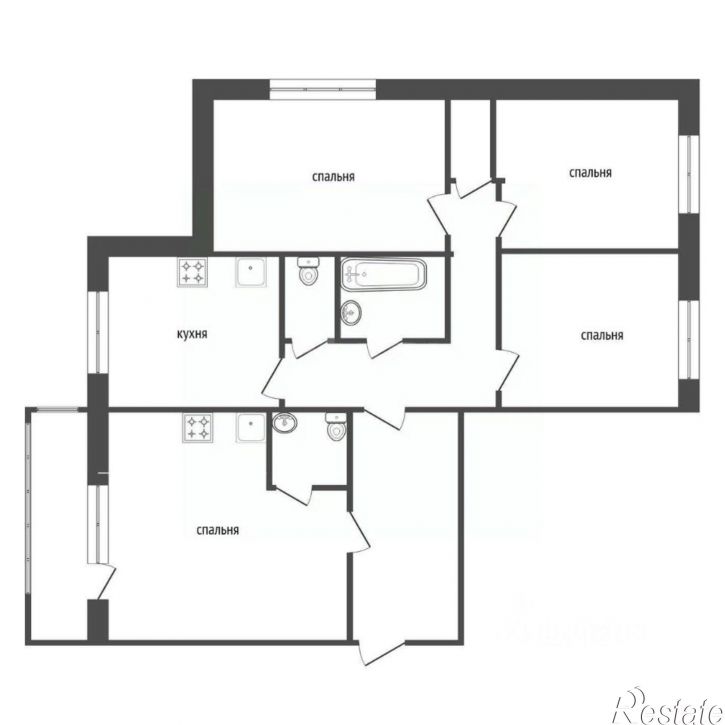 4-комн квартира улица Бессонова, 31,  д. 31