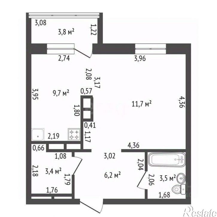 1-комн квартира ул Проломная, 16,  д. 16