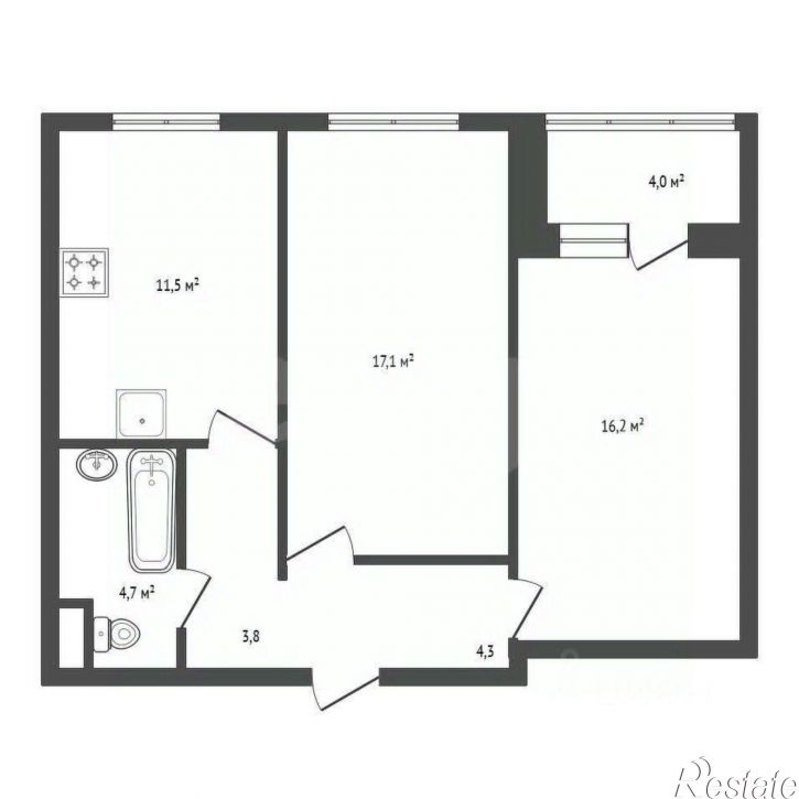 2-комн квартира ул Генерала Кусимова, 18,  д. 18