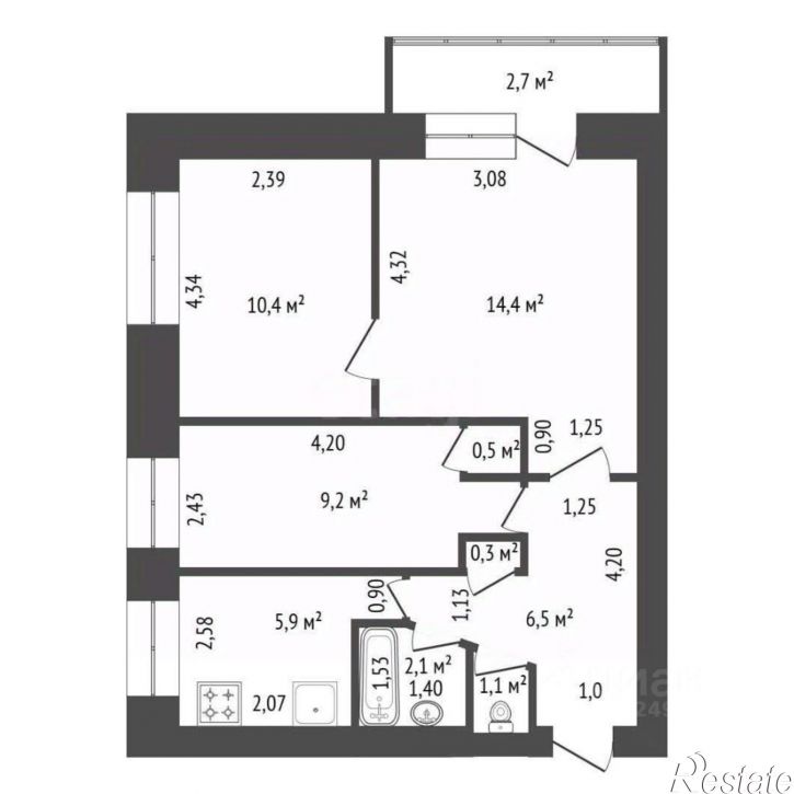 3-комн квартира ул Минигали Губайдуллина, 5,  д. 5