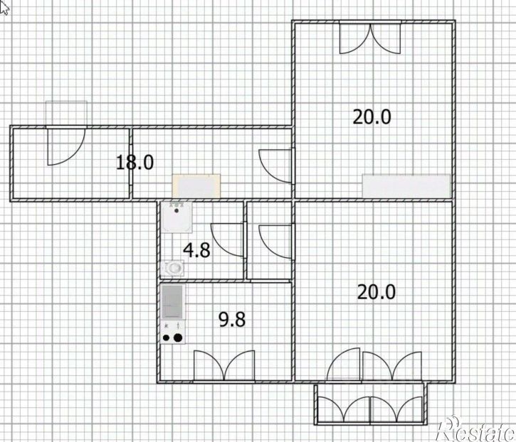 2-комн квартира ул Кольцевая, 25,  д. 25
