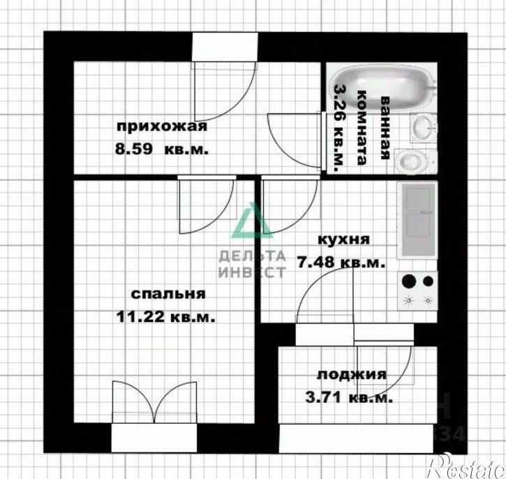 1-комн квартира ул Пугачева, 43,  д. 43