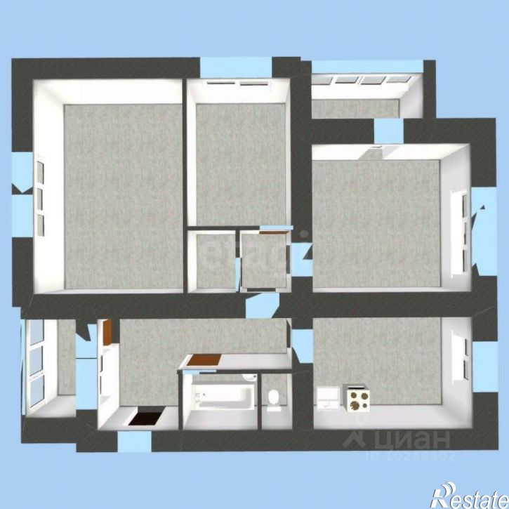 3-комн квартира улица Степана Кувыкина, 20,  д. 20
