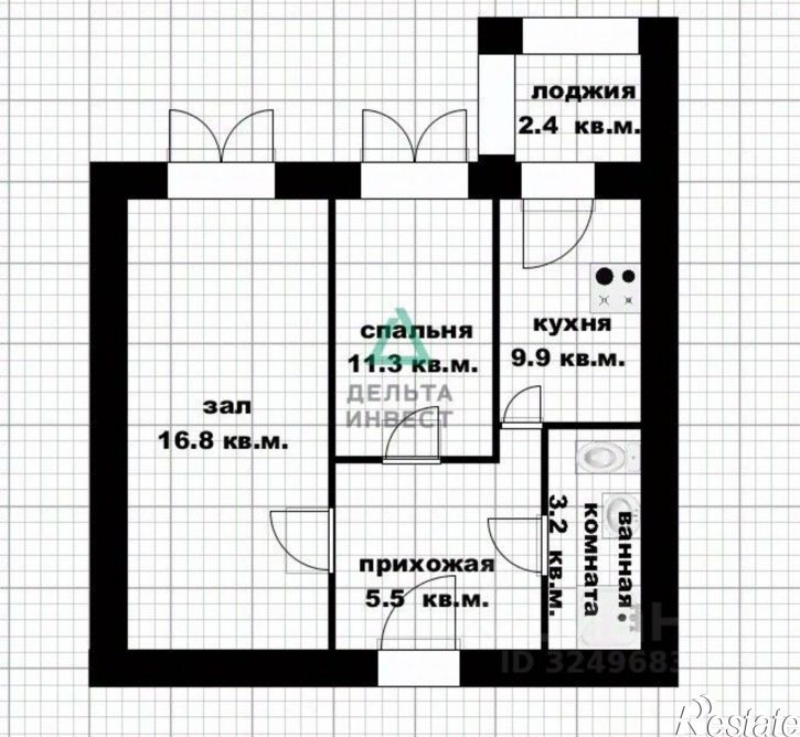 2-комн квартира ул Сельская, 3,  д. 3