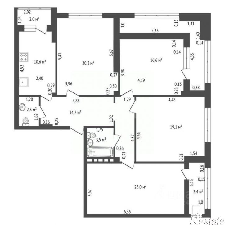 4-комн квартира ул Пушкина, 43,  д. 43