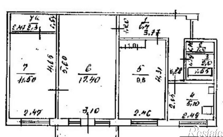 3-комн квартира проспект Октября, 43/3,  д. 43/3