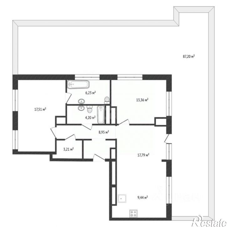 3-комн квартира ул Энтузиастов, 7,  д. 7