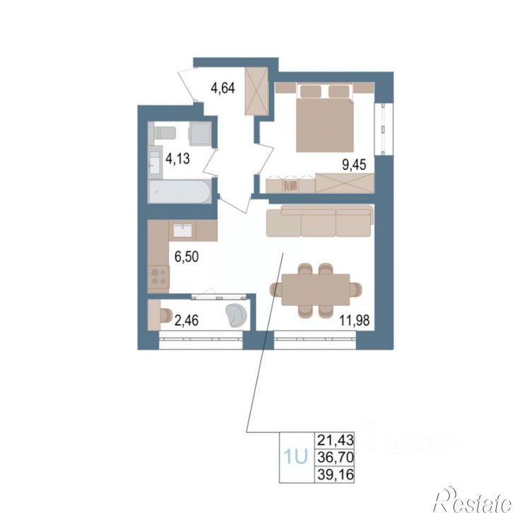 2-комн квартира в новом доме улица Пархоменко, 156Ж,  д. 156Ж