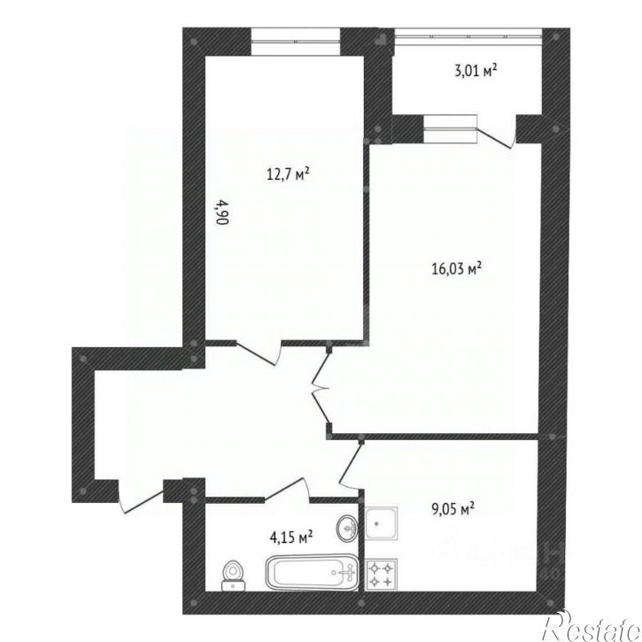 2-комн квартира улица Шмидта, 35,  д. 35