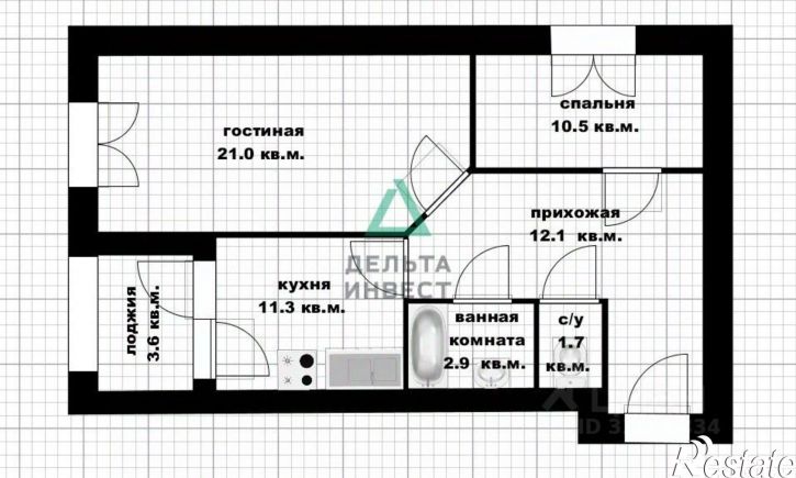 2-комн квартира ул Булата Имашева, 6,  д. 6