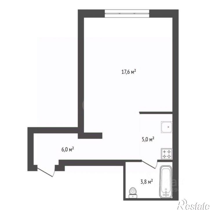 1-комн квартира улица Пугачёва, 35/1,  д. 35/1
