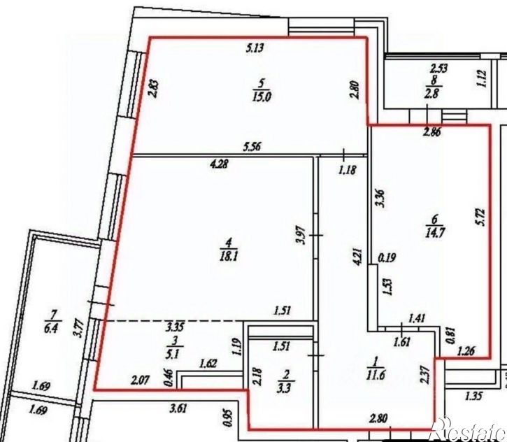 3-комн квартира ул Минигали Губайдуллина, 8 5,  д. 8 5,  к. 5