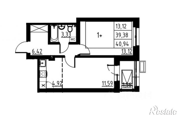 1-комн квартира ул Крестьянская, 2/16,  д. 2/16