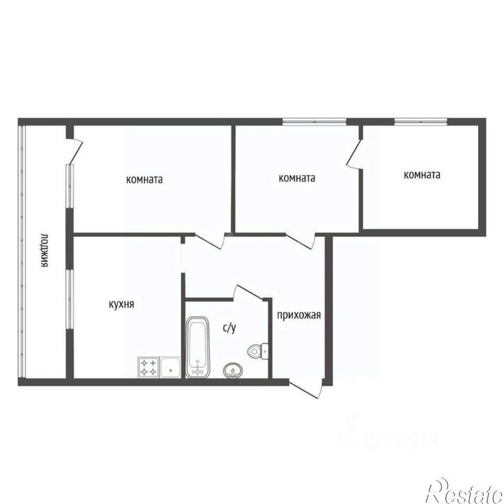 3-комн квартира ул Цюрупы, 27,  д. 27