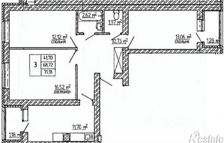 3-комн квартира ул Гази Загитова, 11/1,  д. 11/1