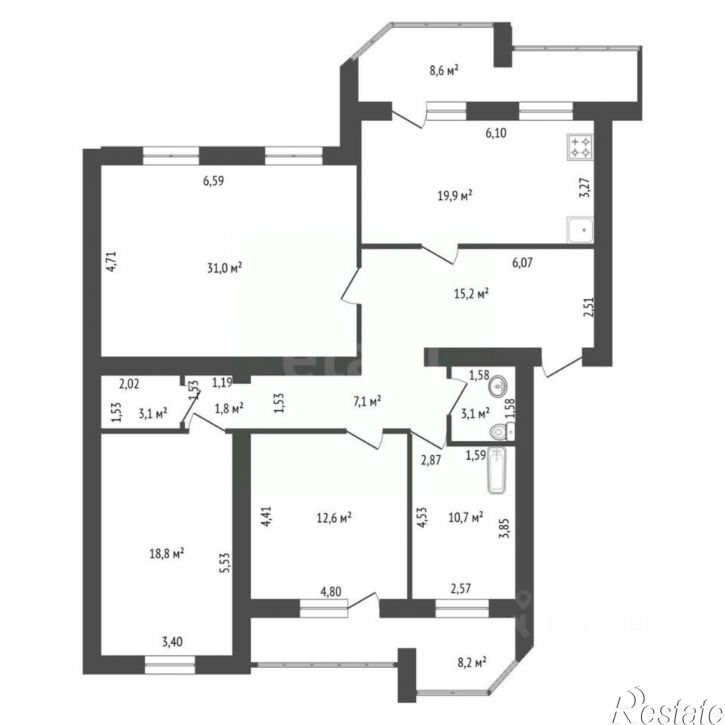 3-комн квартира ул Мингажева, 121/2,  д. 121/2