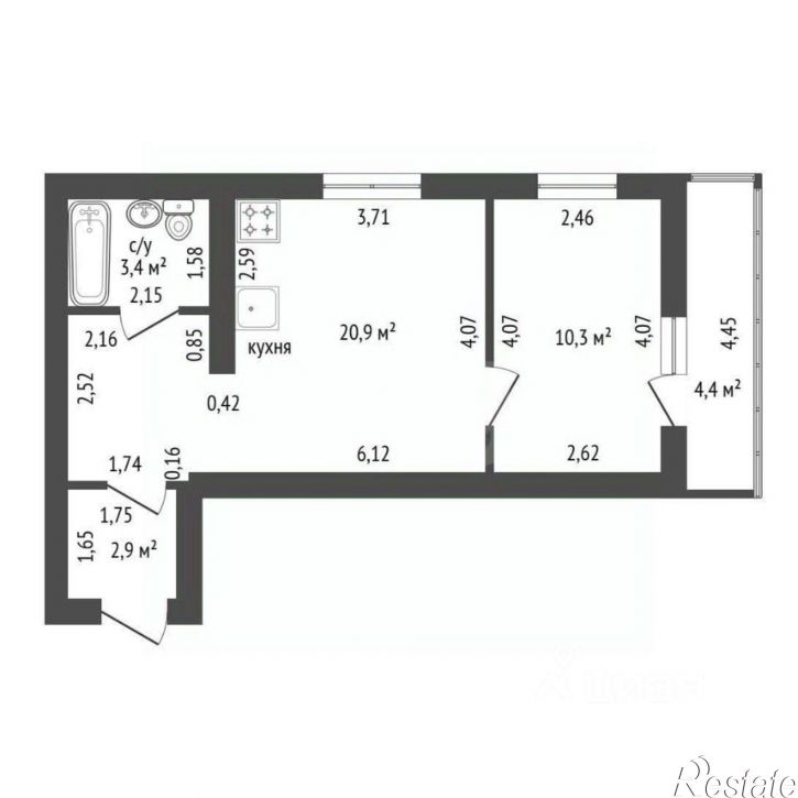 2-комн квартира ул Рихарда Зорге, 13/1,  д. 13/1